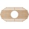 Ekena Millwork Chrysler Wood Fretwork Pierced Ceiling Medallion, Alder, 32"W x 16"H x 8 3/8"ID x 3/8"T CMWP32X16X0375CSAL - alternate 2